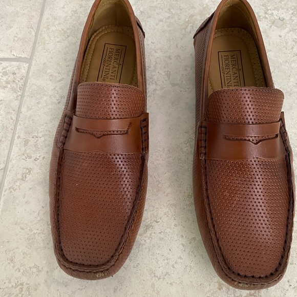 Mercanti Fiorentini Other - Mercanti Fiorentini Perforated Leather Moccasins Havana 8.5 M NEW, never worn